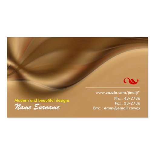 brown business card (front side)
