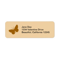 Brown Butterfly Address Labels labels