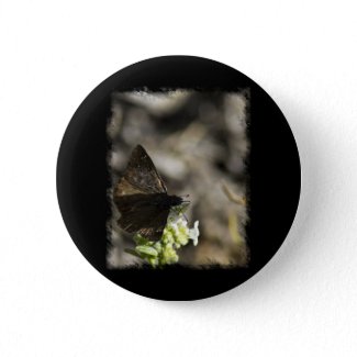 Brown Butterfly Pinback Buttons