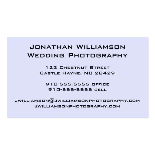 Brown Camera Photography Business Cards (back side)