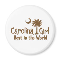 Brown Carolina Girl Best in the World magnets