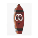 Brown Cartoon Crayon postcards