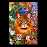 Brown Cat Amongst The Flowers Poster Print posters