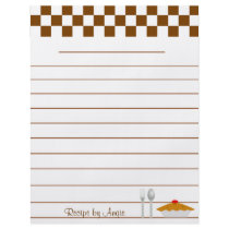 Brown Checkerboard Pies Recipe Paper Personalized Flyer