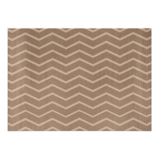 Brown Chevron Wedding Invitations