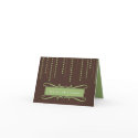 Brown chic icicles Christmas holiday business logo card