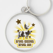 Brown Chicken Brown Cow 2 Key Chain
