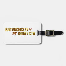 Brown Chicken Brown Cow Bag Tags