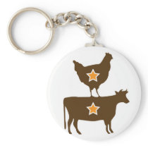 Brown Chicken Brown Cow - Basic Keychain