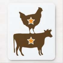 Brown Chicken Brown Cow - Basic Mouse Mats