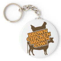 Brown Chicken Brown Cow - Cooper Key Chains