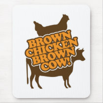 Brown Chicken Brown Cow - Cooper Mouse Pad