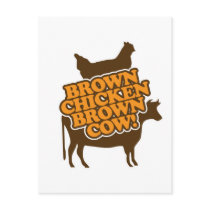 Brown Chicken Brown Cow - Cooper Post Card