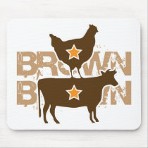 Brown Chicken Brown Cow - Grunge Mouse Mat