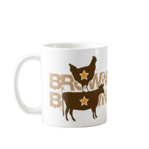 Brown Chicken Brown Cow - Grunge Coffee Mug