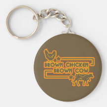 Brown Chicken Brown Cow Key Chain
