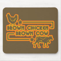 Brown Chicken Brown Cow Mouse Mat
