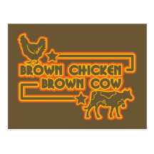 Brown Chicken Brown Cow Post Card