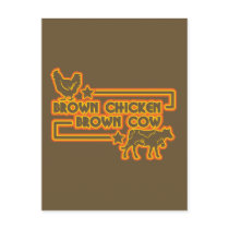 Brown Chicken Brown Cow Postcard