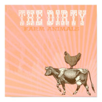 BROWN CHICKEN BROWN COW PRINT posters