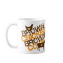 Brown Chicken Brown Cow - Vintage Orange mugs
