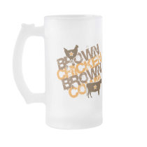 Brown Chicken Brown Cow - Vintage Orange mugs