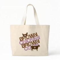 Brown Chicken Brown Cow - Vintage Pink Canvas Bag