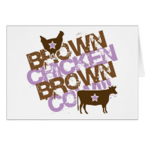 Brown Chicken Brown Cow - Vintage Pink Cards