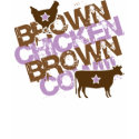 Vaca de Brown da galinha de Brown - rosa do vintag camisetas