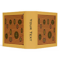 brown circles stripes binders by DonnaGraysonAbstract brown circles stripes binders