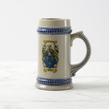Brown Coat of Arms Stein / Brown Family Crest Coffee Mug