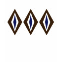 Brown & Cobalt Retro Diamond Trio t-shirts by JaZilla Brown & Cobalt Retro Diamond Trio t-shirts