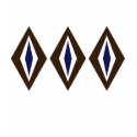 Brown & Cobalt Retro Diamond Trio t-shirts by JaZilla Brown & Cobalt Retro Diamond Trio t-shirts