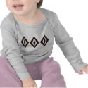 Brown & Cobalt Retro Diamond Trio t-shirts by JaZilla Brown & Cobalt Retro Diamond Trio t-shirts
