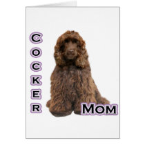 Brown Cocker Spaniel Mom 4 Cards
