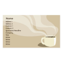 Brown Coffee Cup - Business Business Card
