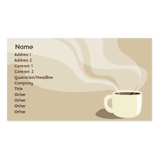 Brown Coffee Cup - Business Business Cards