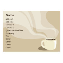 Brown Coffee Cup - Chubby Business Card Template
