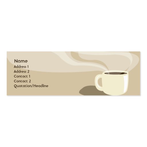 Brown Coffee Cup - Skinny Business Card Template