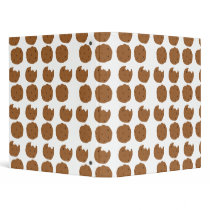 Brown Cookie pattern Vinyl Binders