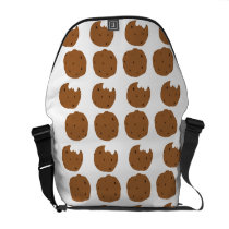 Brown Cookie pattern Commuter Bags