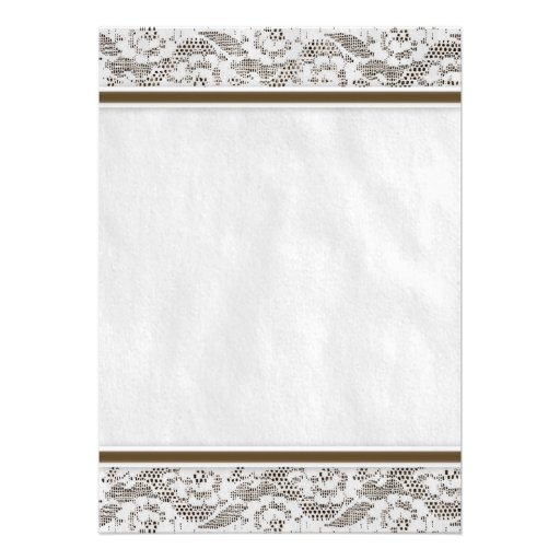 Brown Country Lace Wedding Invitations