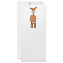 Brown Cow Cartoon. Front. Rack Card Template