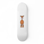 Brown Cow Cartoon. Front. Skate Board Deck