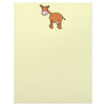 Brown Cow Cartoon. Letterhead Template