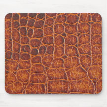 Brown Crocodile Skin Mousepads