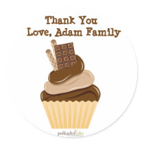 Brown Cupcake Stickers stickers