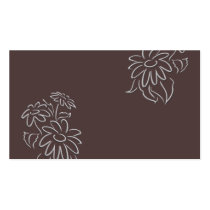 brown daisy scroll business cards by secondwynd brown daisy scroll business cards