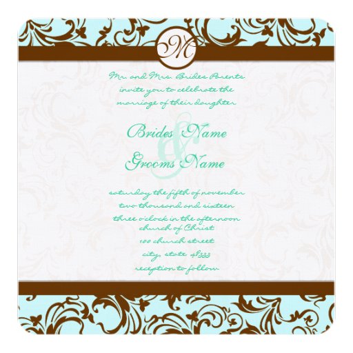 light blue wedding invitations uk brown damask light aqua blue wedding invitation zazzle light blue wedding invitations uk brown damask light aqua blue wedding invitation zazzle