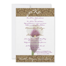 Brown Damask Wedding Inv. invitations by Amandaevelyn Brown Damask Wedding Inv. invitations